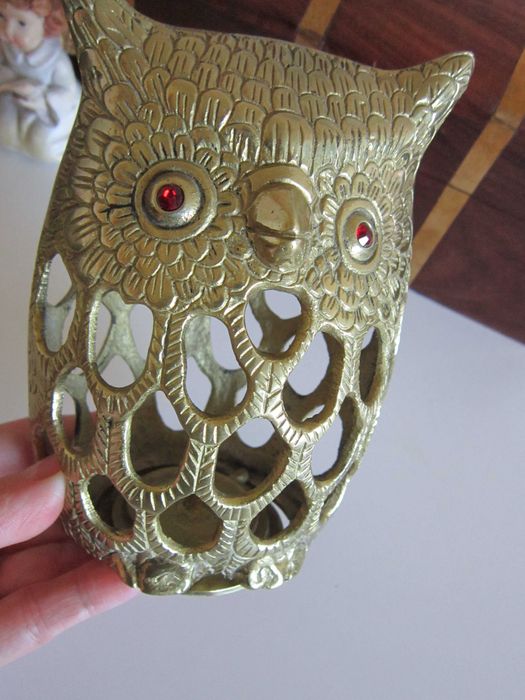 cadou rar  bronz masiv  Feng Shui Bufnita Franta 1960