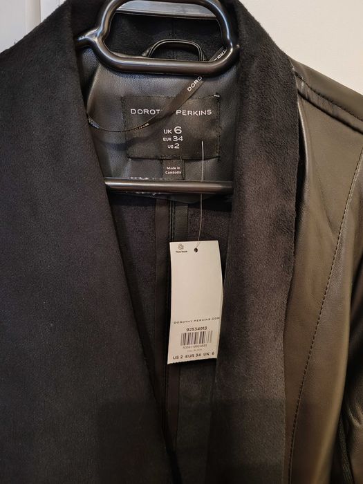 Jacheta neagra tip sacou, Dorothy Perkins, noua, marimea 34