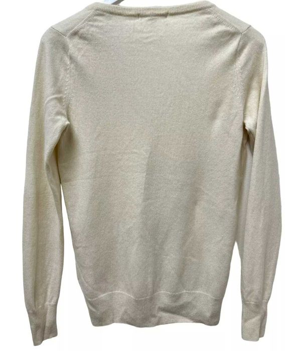 UNIQLO размер S дамски кашмирен пуловер 100% КАШМИР екрю