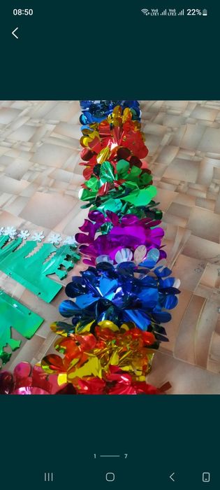 Мишура новогодняя растяжка 2,5 метра