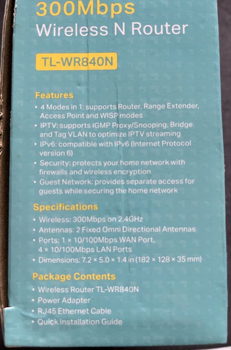 TP-Link TL-WR840N – 300Mbps Wi-Fi рутер