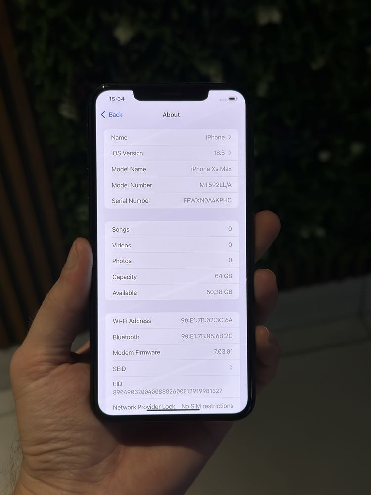 Iphone xs max 64gb ll/a