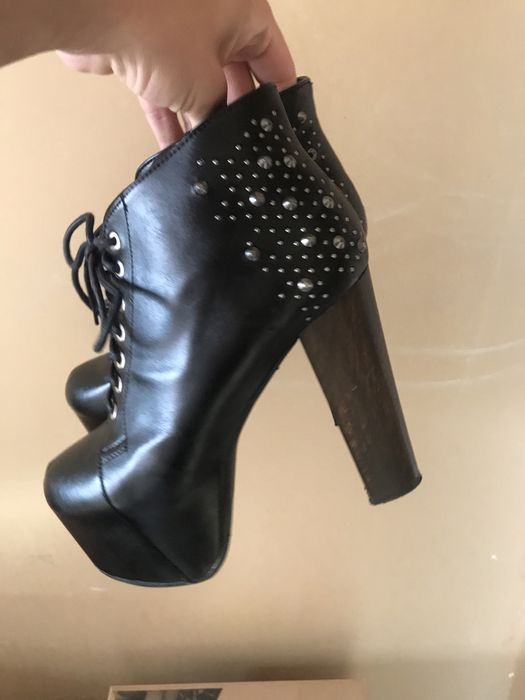 Боти ест. Кожа / дебел ток