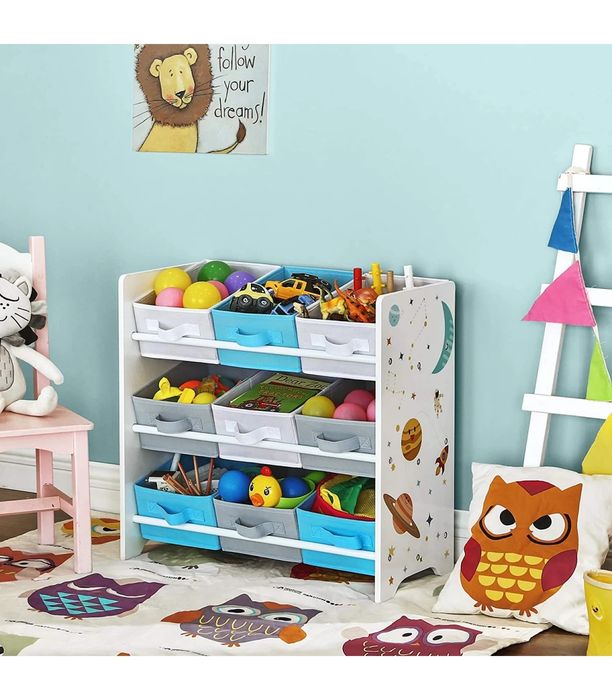 Raft de depozitare jucarii, 9 cutii