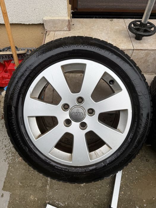 Vand Jante Audi originale + Cauciucuri de iarnă Continental 205/55/R16