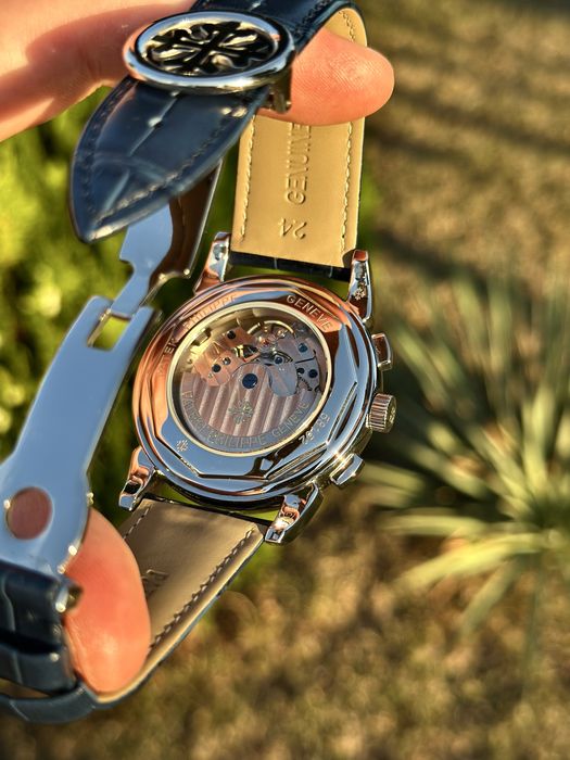 Ceas barbat patek philippe perpetual calendar blue