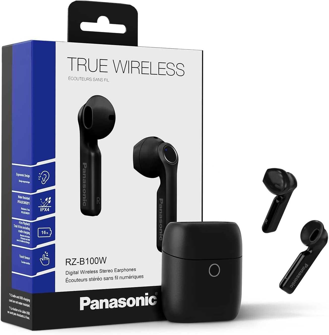 ТОП оферта! Слушалки In-Ear Panasonic RZ-B100WDE-K  безжични микрофон