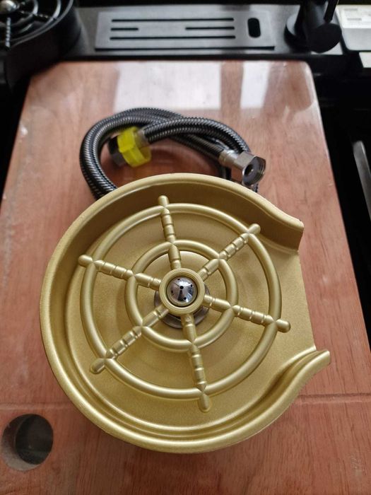 Spalator pahar pentru chiuvete bucatarie gold rose/crom/gold/negru