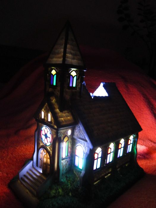 cadou rar Craciun Biserica Catedrala mare vitralii Germany'80