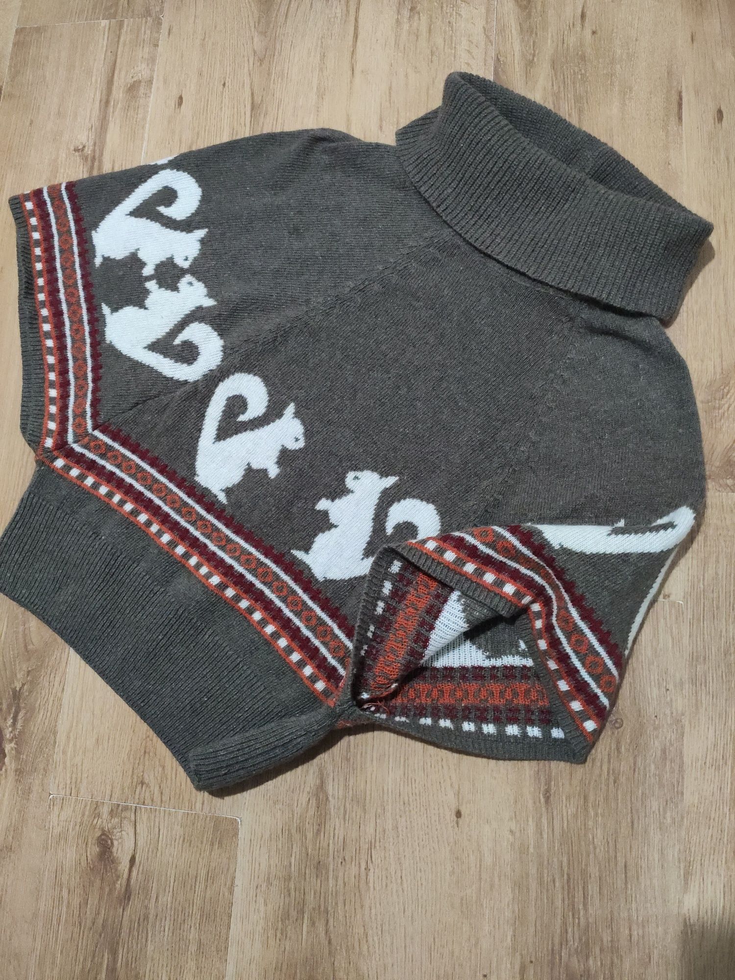 Pulover poncho damă mix lână mărimea L