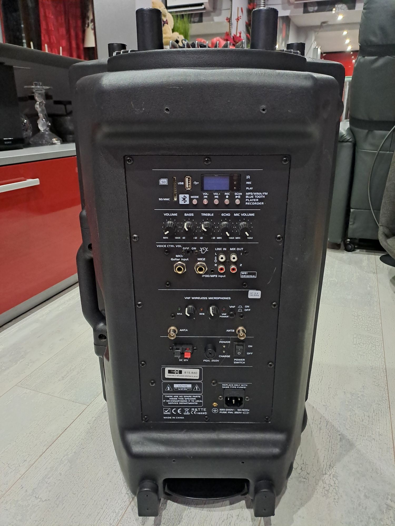 E-Lektron EL38-M  мобилна  DJ PA озвучителна система-900w