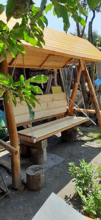 Balansoar de grădină din lemn masiv