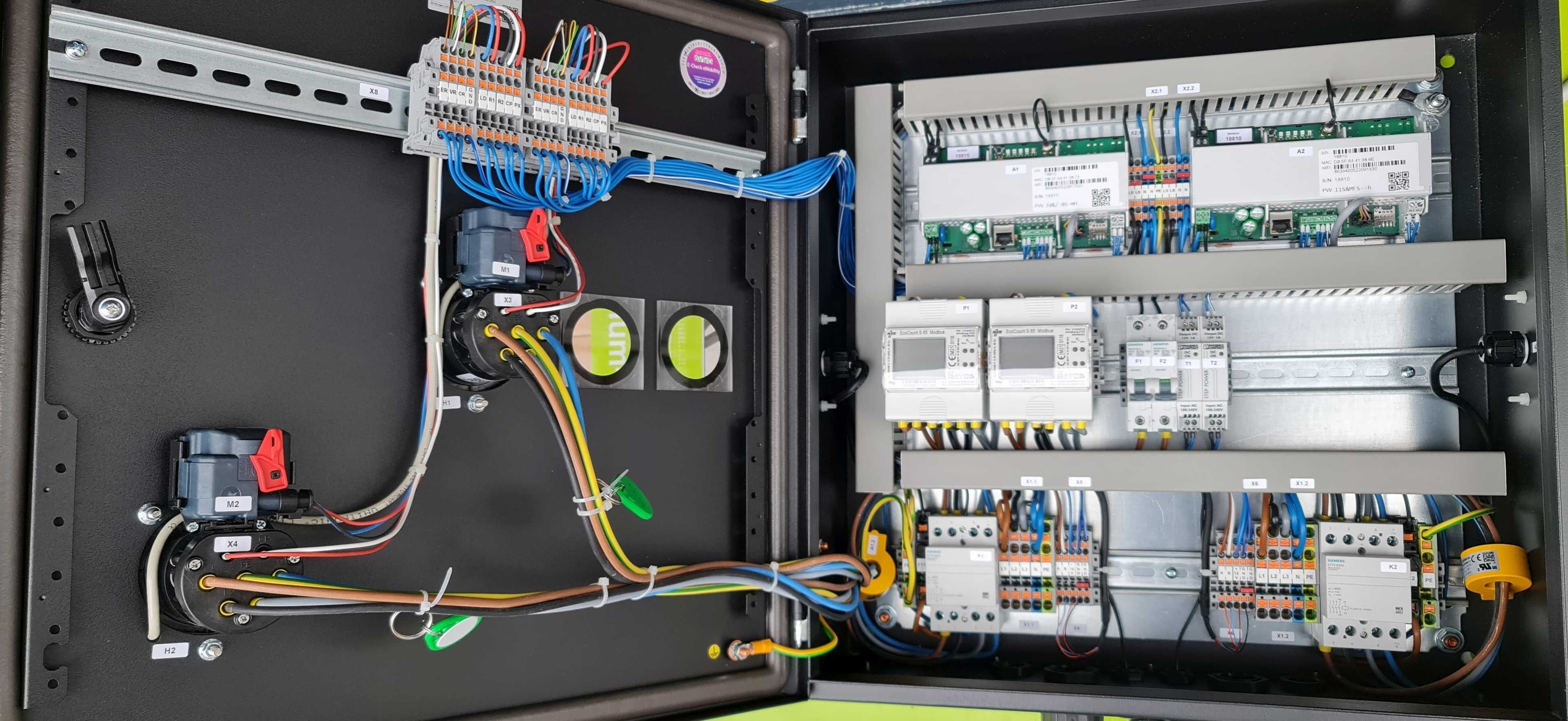 2 бр. WallBox: 22 kW TESLA Gen 3; 2x22kW Profi Compleo;