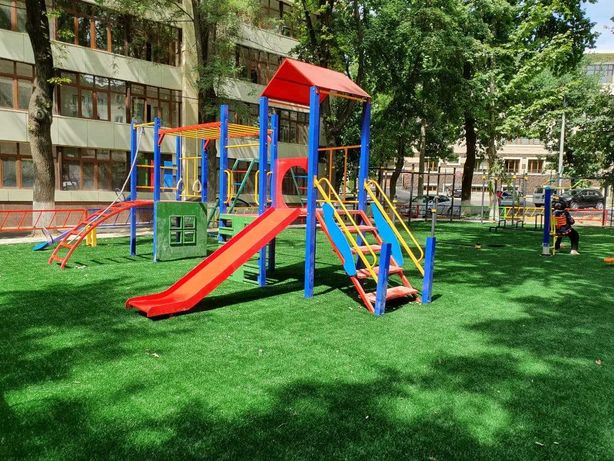 Детские площадки от производителя "Turnik.uz". Качели, горки, карусели