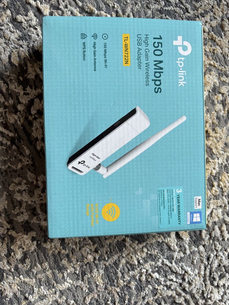 Адаптер wireless TP-LINK TL-WN722N, USB 2.0