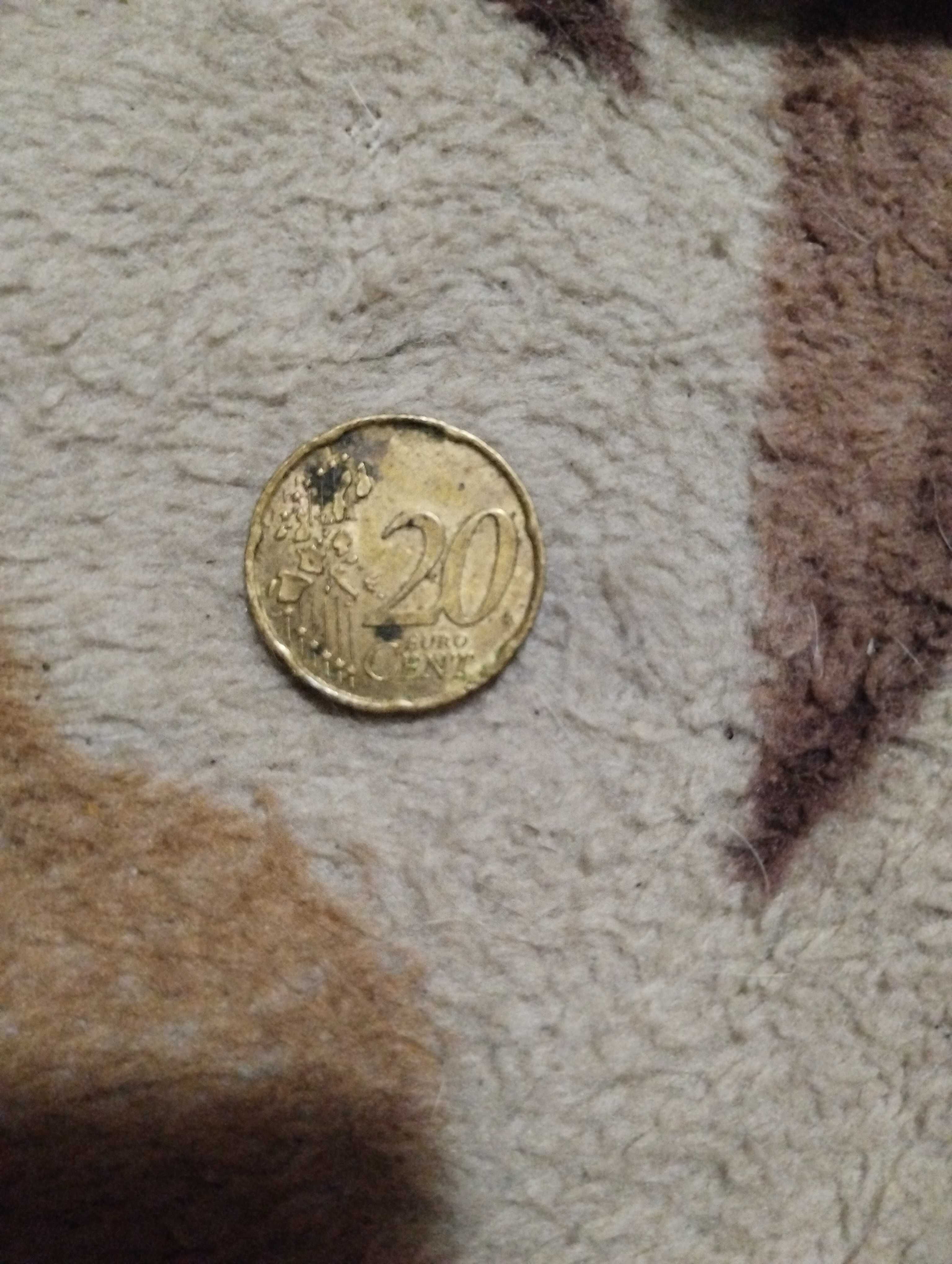 Moneda de colecție 20 euro centi 2002/ ITALIA