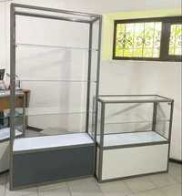 Прилавок витрина стеклянная из профиля, оборудование для магазина asvp