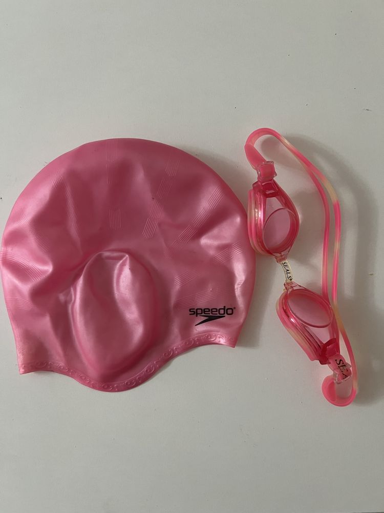 Шапочка для плавания, очки для плавания