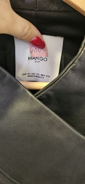 Черно вълнено палто Манго- Mango