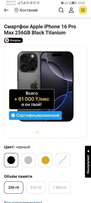 Айфон 16 про Макс 256