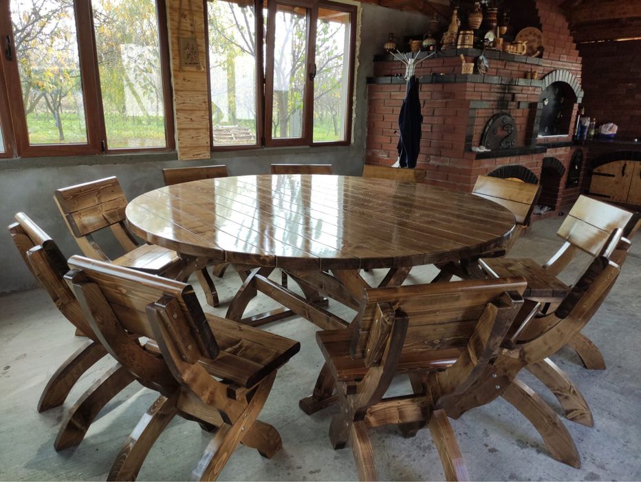 Masa rotunda scaun banca foisor, terasa, filigorie