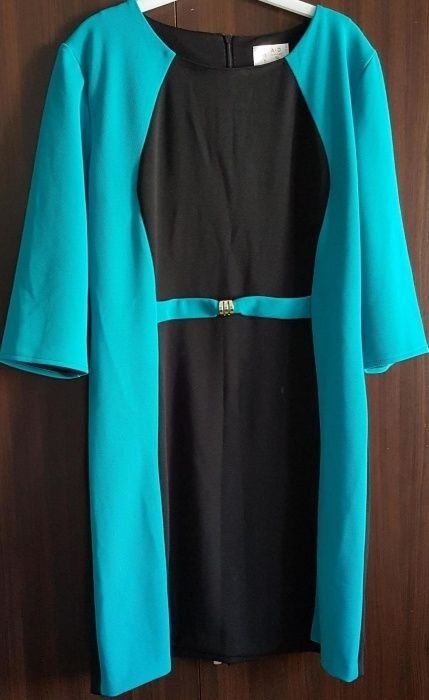 Rochie Negru-Turcoaz