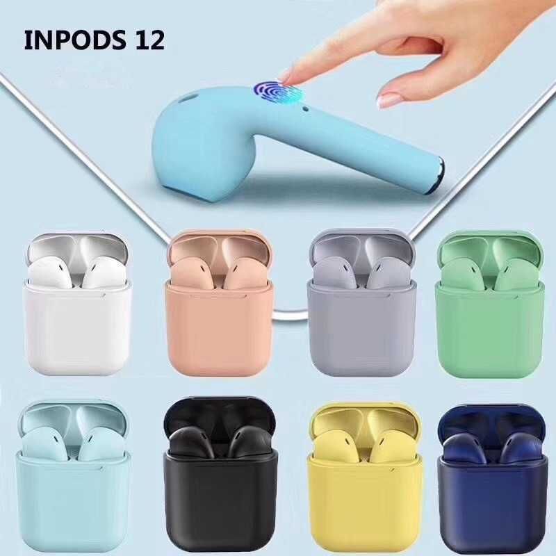 Безжични слушалки Inpods12 с различни цветове