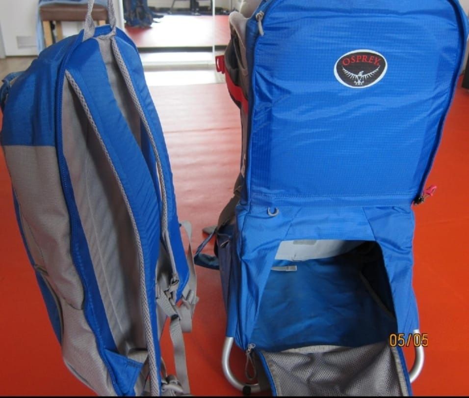 Osprey poco premium, разница за носене на детей  до 23кг, 34 l
