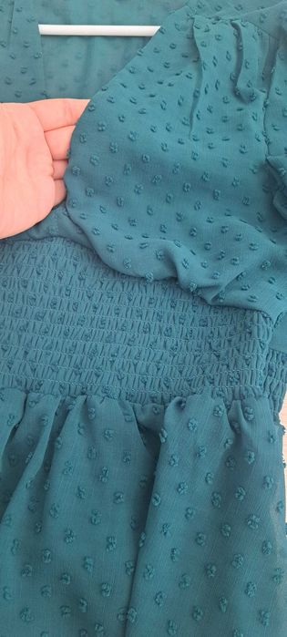 Елегантна блуза зелена и черна