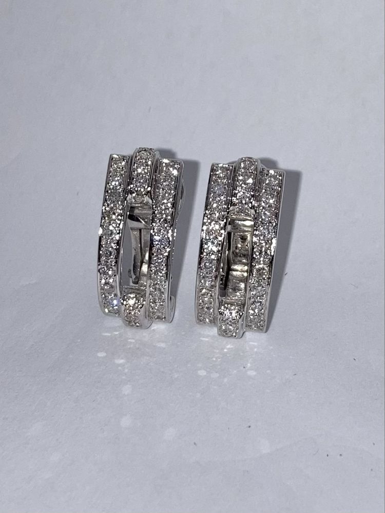 Cercei aur alb 18kt.cu diamante 1.02ct