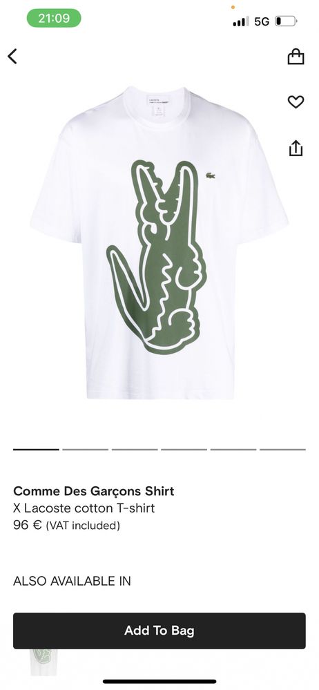 Тениска Lacoste x Comme des Garçons