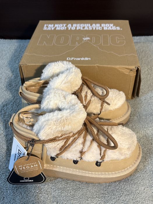 Дамски апрески/боти D. Franklin Nordic Trk Fur Low Beige
