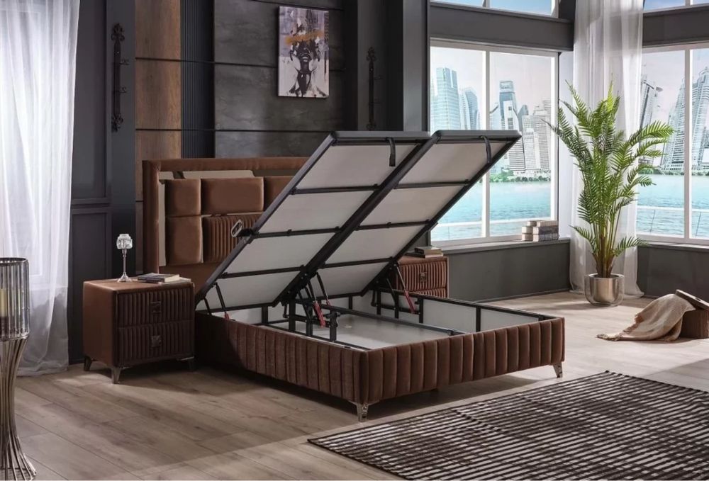 Тапицирано легло Brown Diamond XL