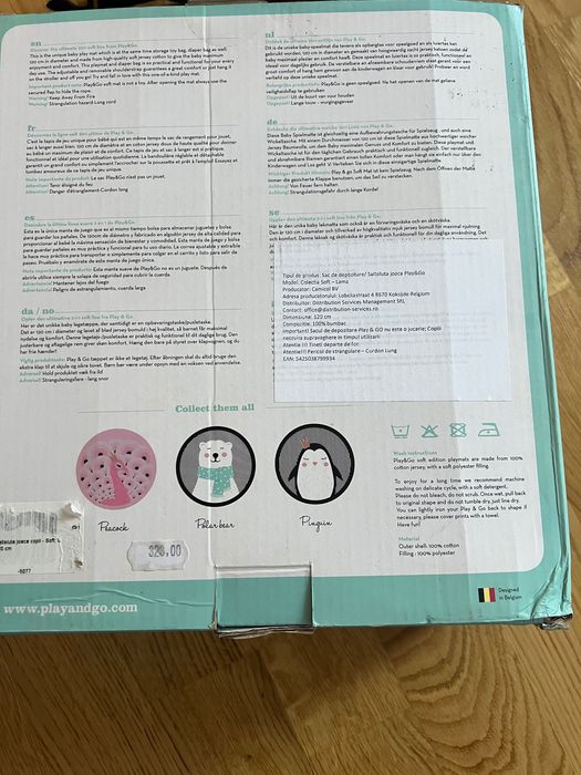 Play&GO Lama – Saltea activitati bebe/Sac depozitare jucarii