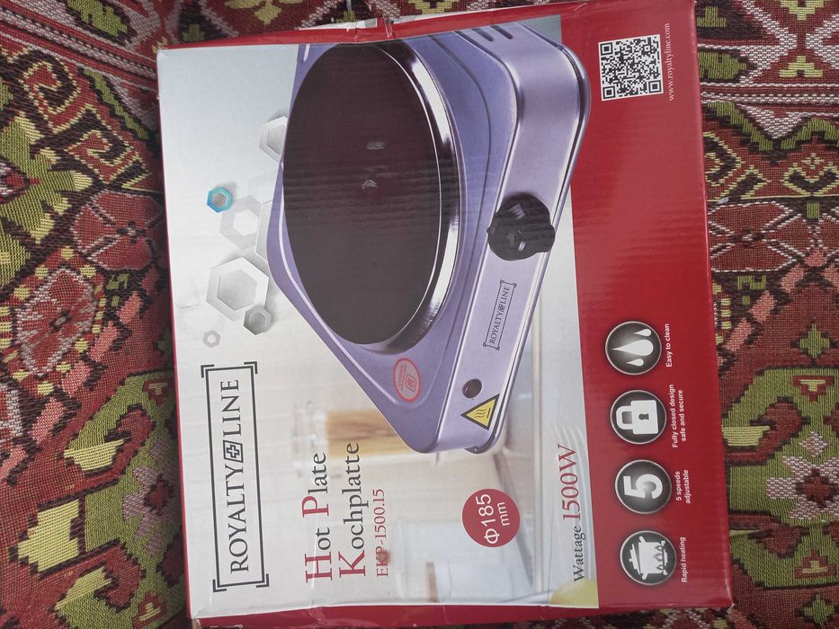 Plita electrica cu un arzator Royalty Line EKP-1500.15, 1500 W