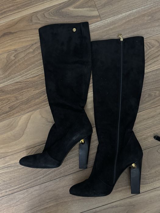 Сапоги женские замшевые 37р зимние производство Италия