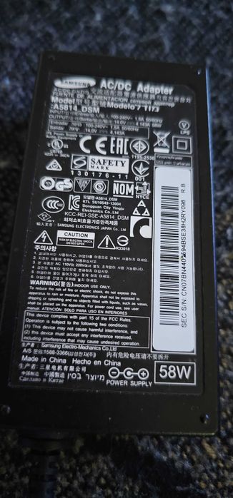 Alimentator Monitor Samsung 14V 4.143A 62W - Mufa Cu PIN A5814_DSM