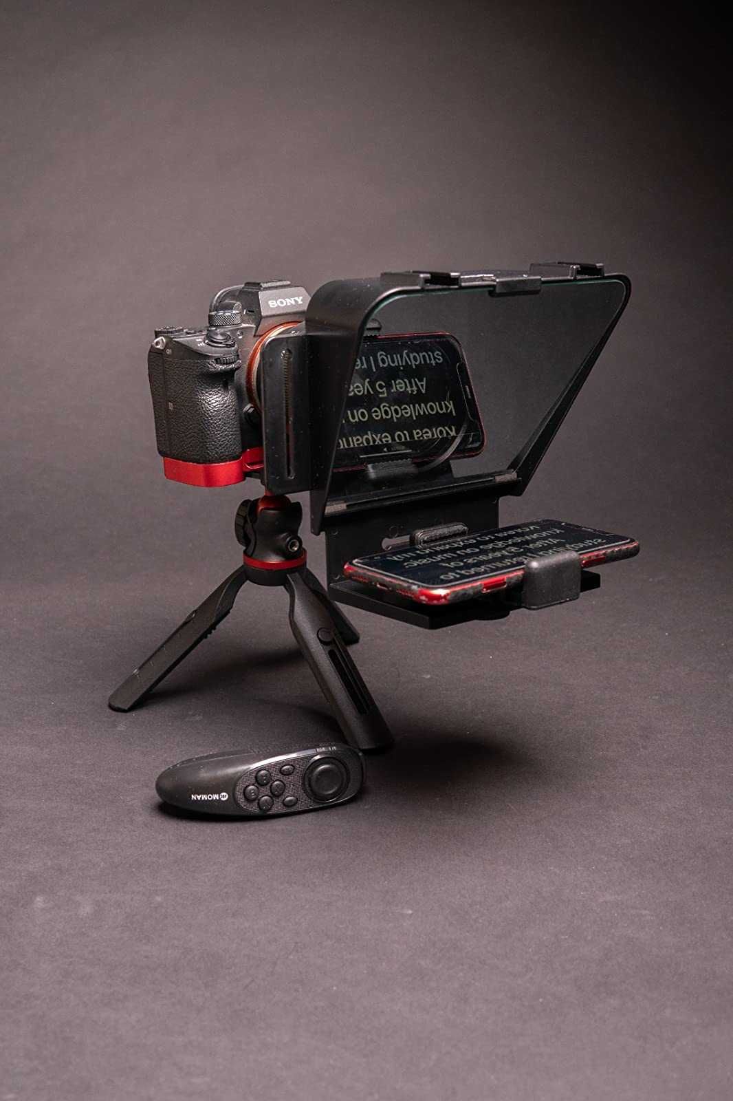 Телесуфлер с пультом для телефона и камер