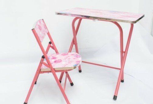 Set masa si scaunel pliabil pentru copii model fetite