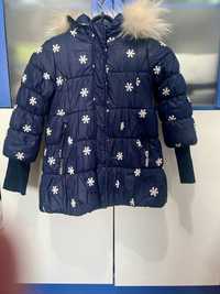 Тёплый куртка для девочек до 8-ми лет
