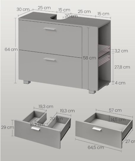 Шкаф за баня за мивка