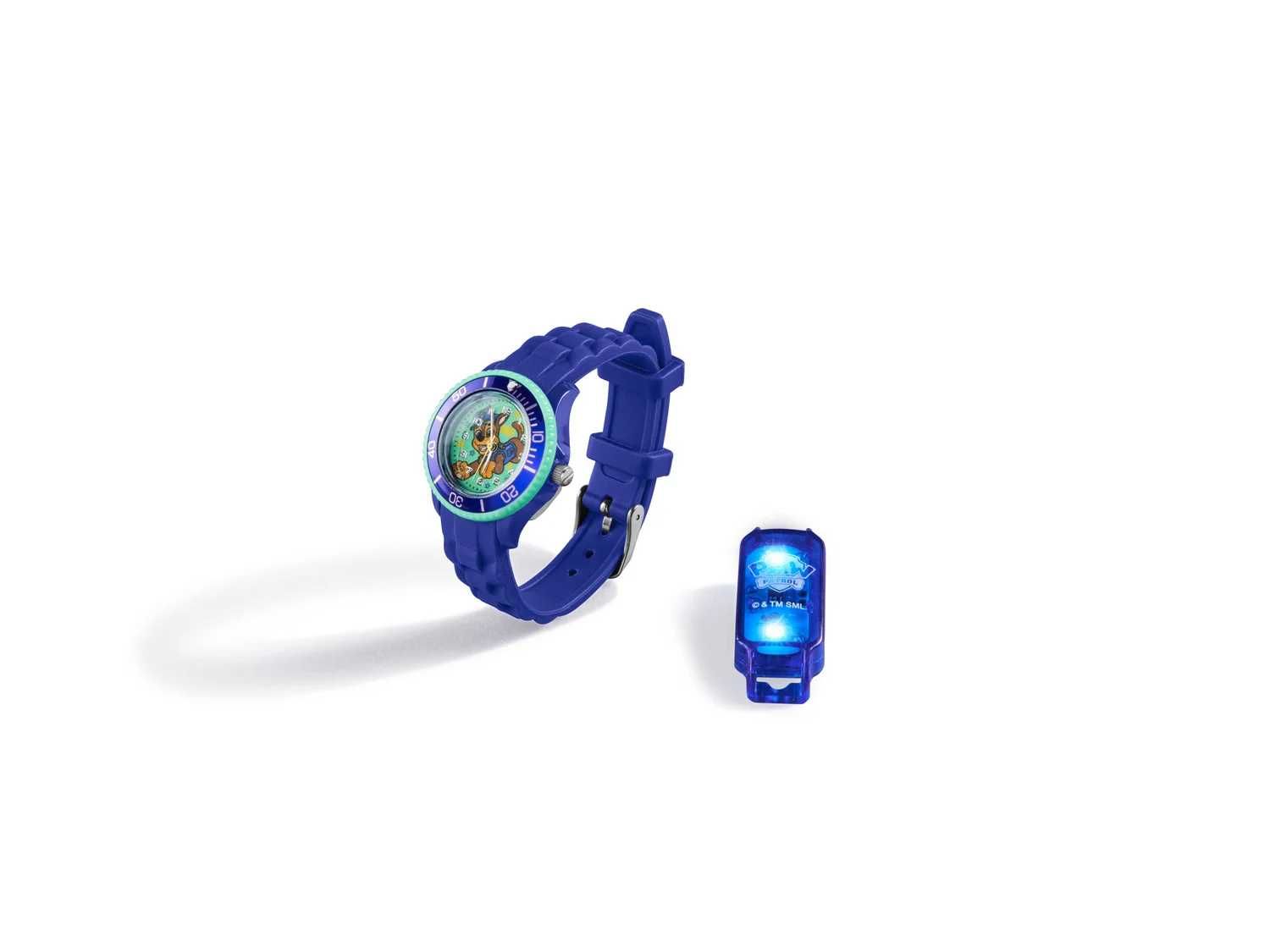 Детски Часовник и слушалки Paw Patrol с Чейс и светулка за видимост