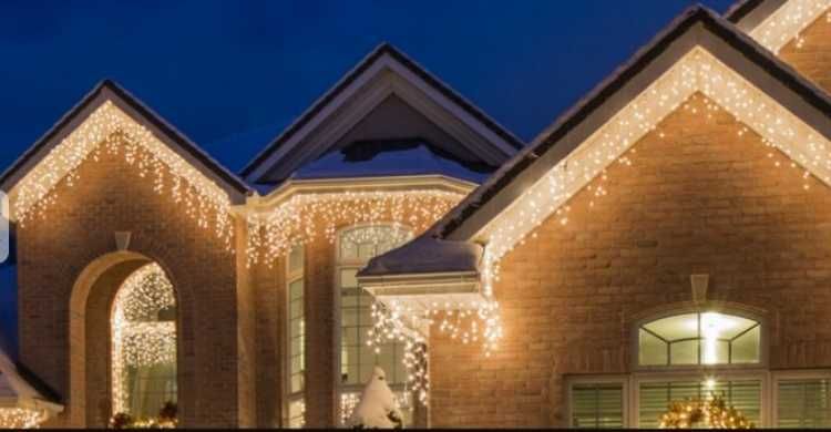 4 броя Шарени Висящи декоративни Коледни Украси 4бр: 72лв 12метра