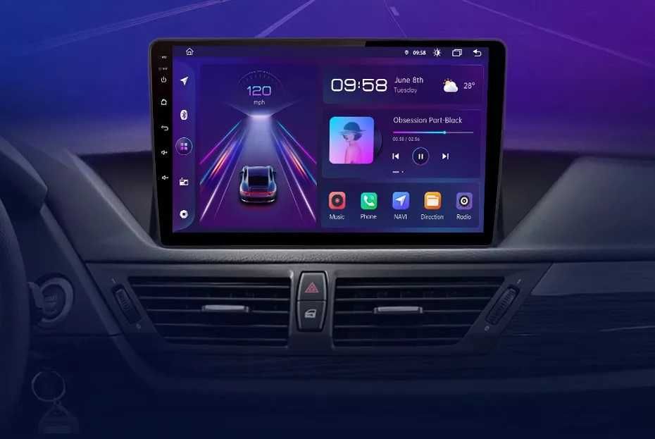 Navigatie Android Dedicata BMW X1 E84 (2012-2018), BT, Wi-Fi, Carplay