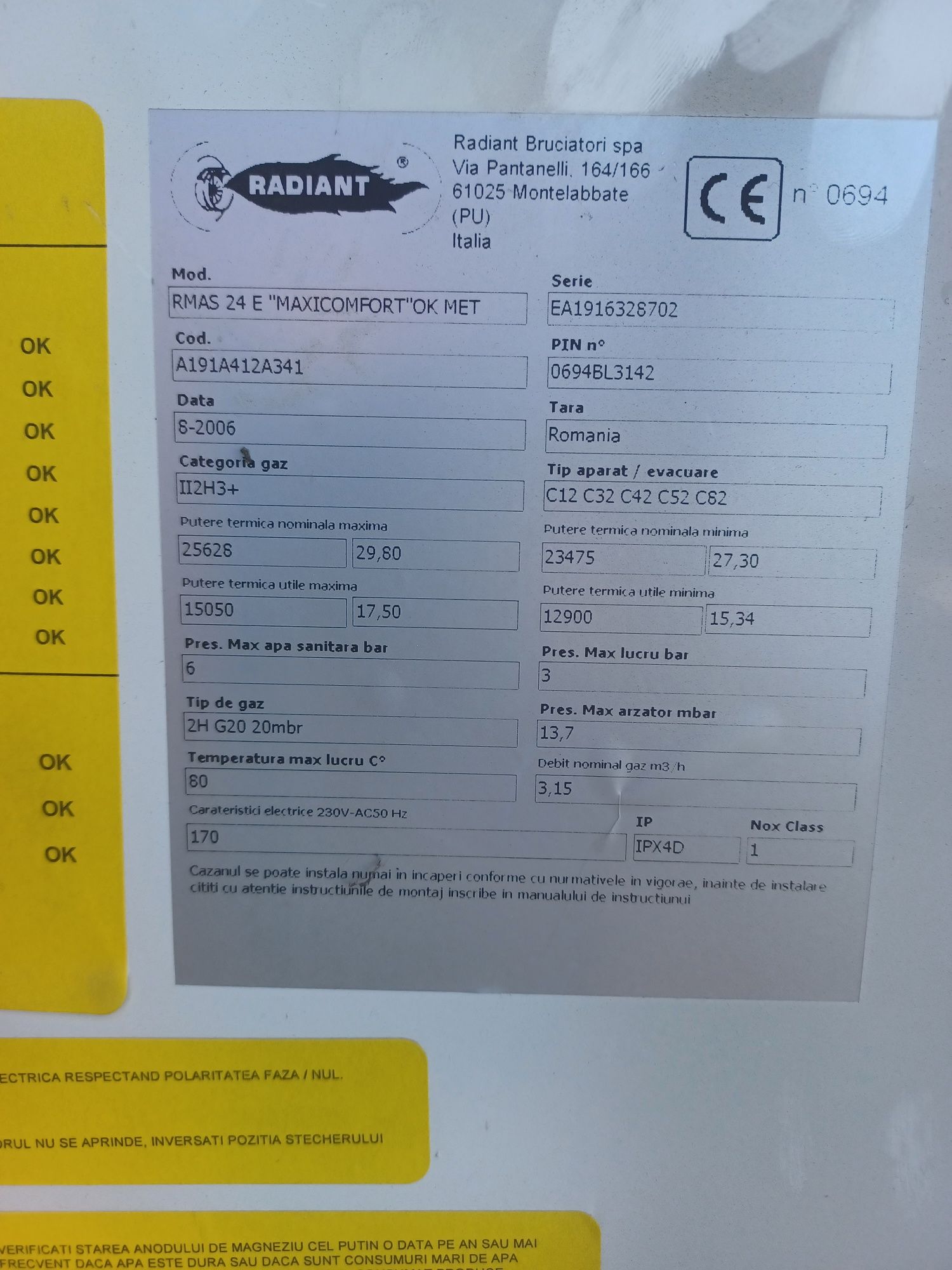 Centrala termica Radiant Maxi Comfort cu Boiler