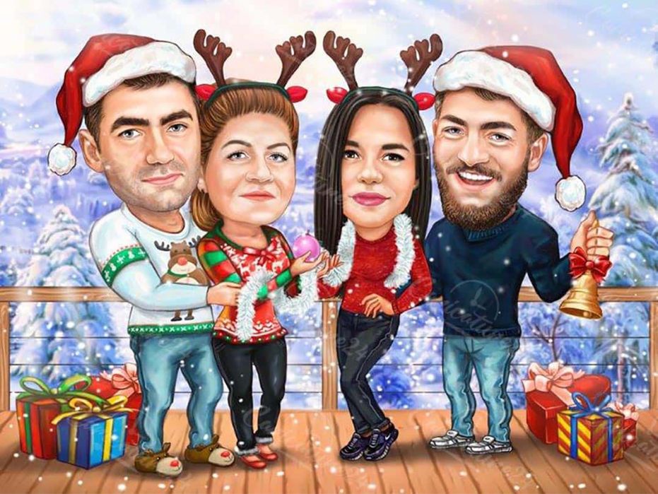 Коледни Карикатури по поръчка!