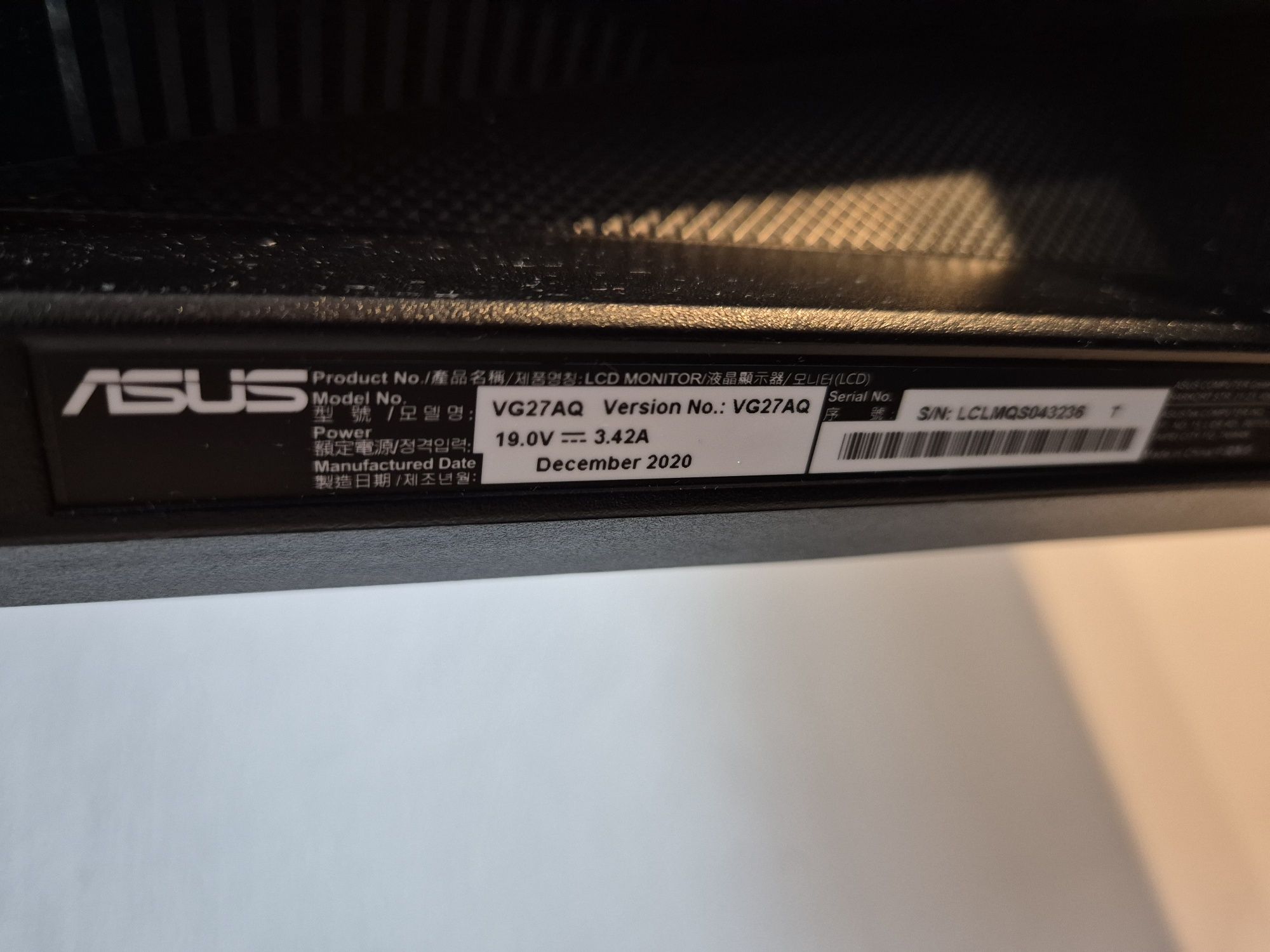 Monitor gaming LED IPS Asus TUF 27", IPS, DisplayPort, 1ms, 165Hz, G-S
