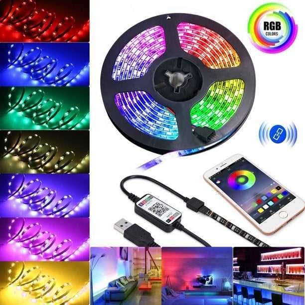 Banda LED pentru iluminare fundal TV cu control prin aplicatie