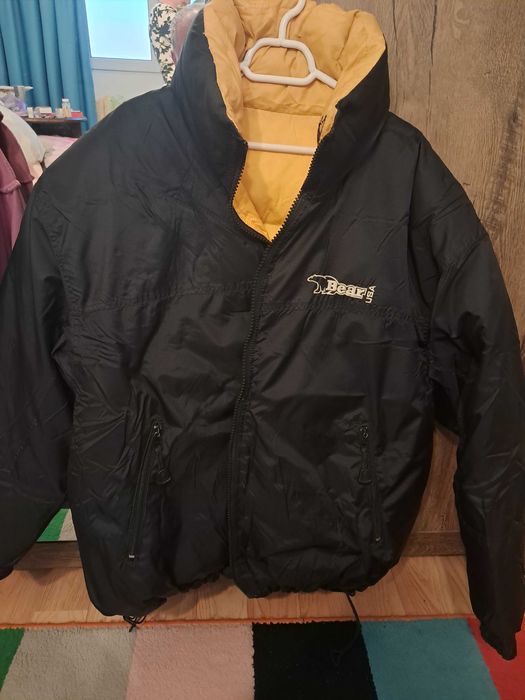 Geacă puf două fețe galben-negru Bear USA original mărime XL