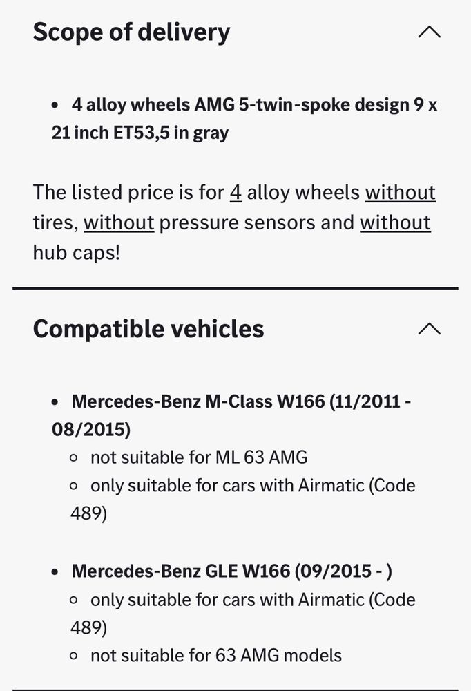 Оригинални джанти с гуми 21” AMG за Мерцедес ГЛЕ / Mercedes GLE W166